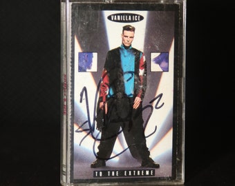Vanilla Ice Autograph (1990) Cassette To the Extreme Rap Hip Hop 1990s Single Rap New Jack Ice Soul Cube 90s Music