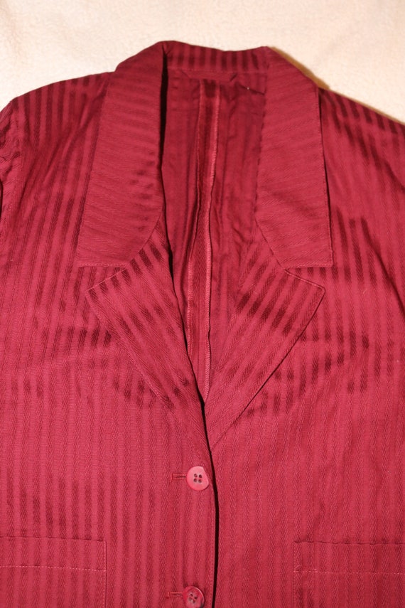JAEGER (1990) Suit Pinstripe Women Jacket Pants V… - image 8