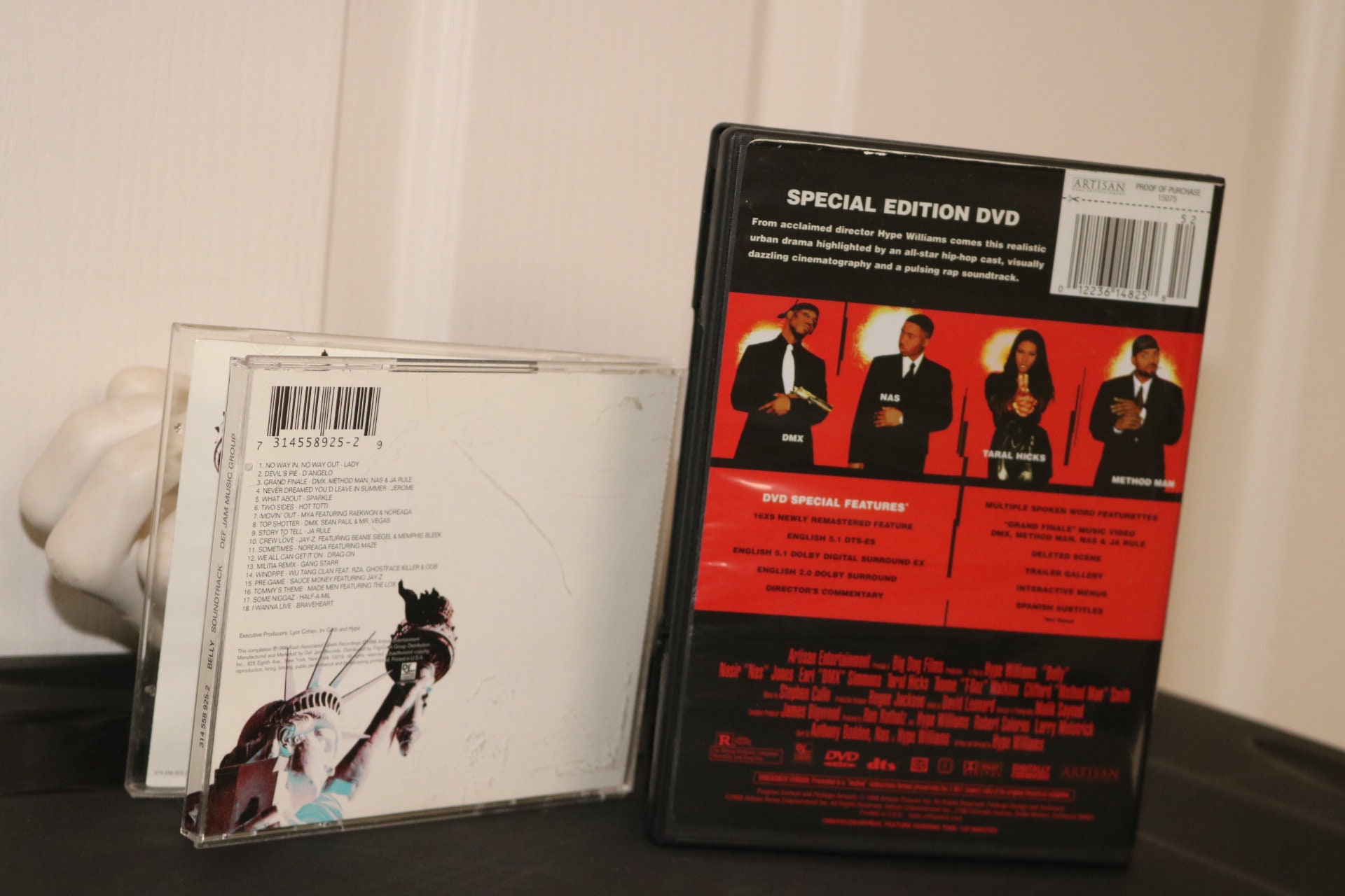 BELLY DVD+CD Soundtrack Combo Nyc Nas Redman Dmx Rap Hip Hop 1999