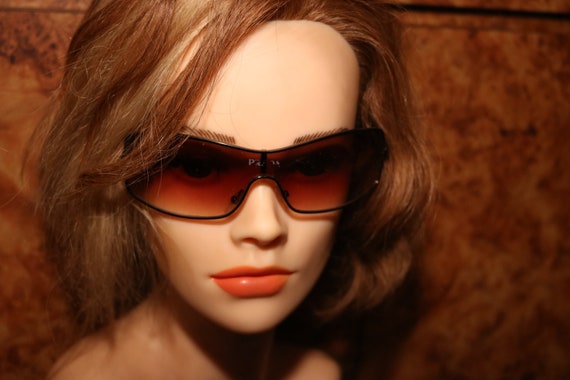 PRADA Women Sunglasses 1999 Jumbo Bling Sun Glass… - image 1