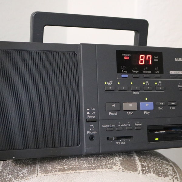 Roland MT-80s Music Player Sequencer Midi Disc BOOMBOX Vintage 1990s Funky Ghetto Blaster Karaoke Ghettoblaster