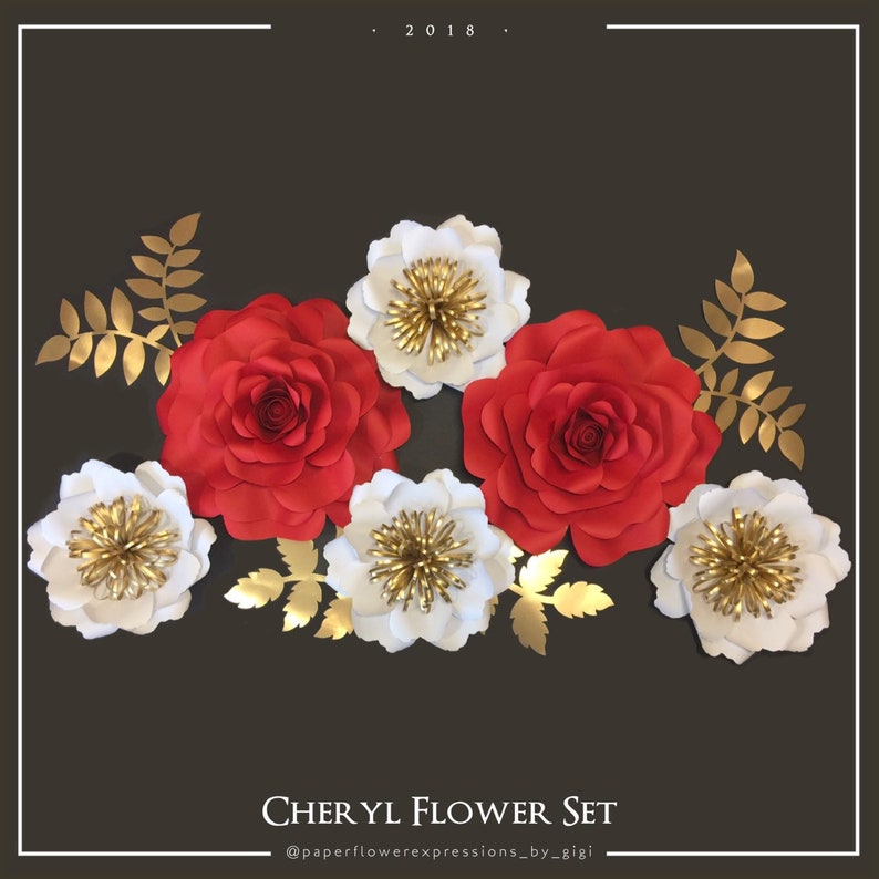 Red and White Flower Backdrop Red Roses Wall Decor Wedding Etsy