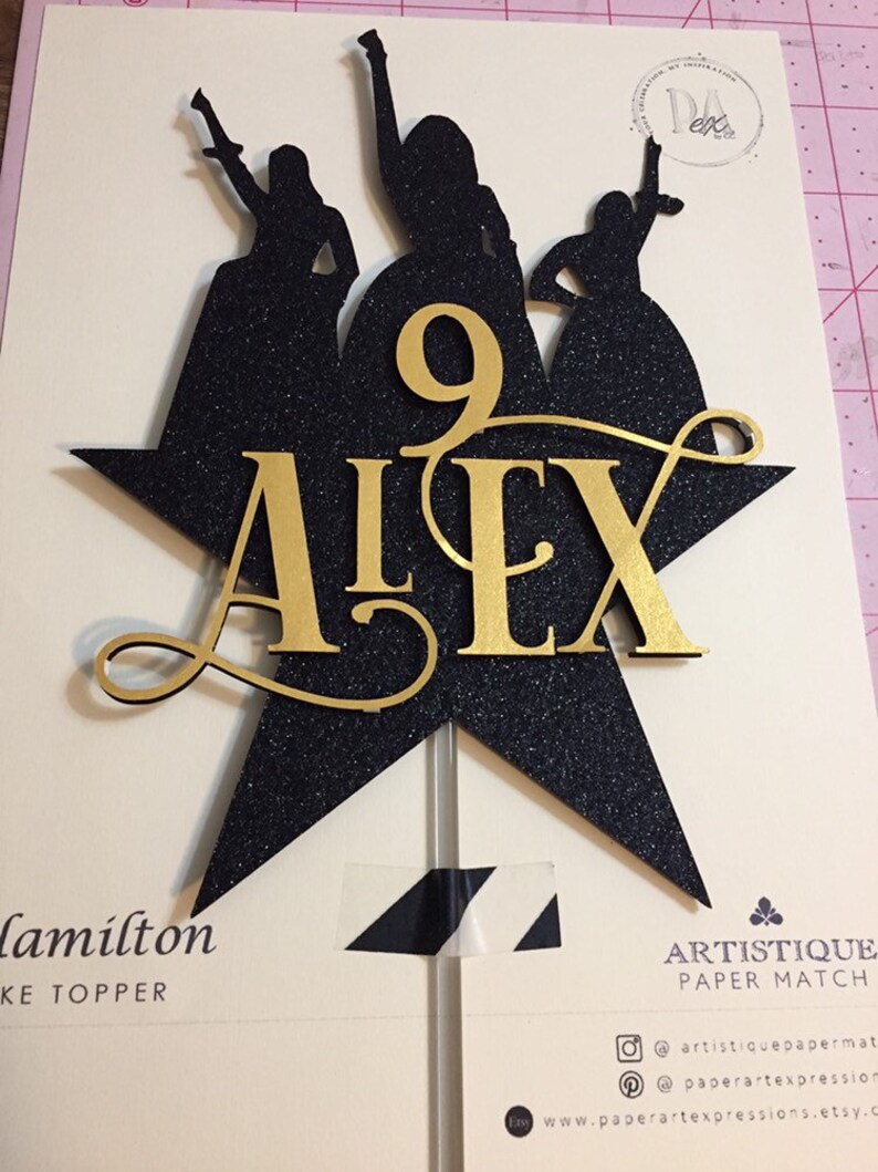 Hamilton Inspired Cake Topper Hamilton Musical Inspired Cake Etsy