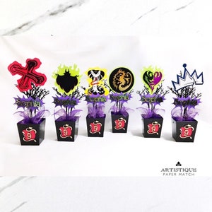 Descendants Party centerpieces | Girl Birthday Decoration Set | Descendants Birthday Party Table Decor | Kids Party in a box