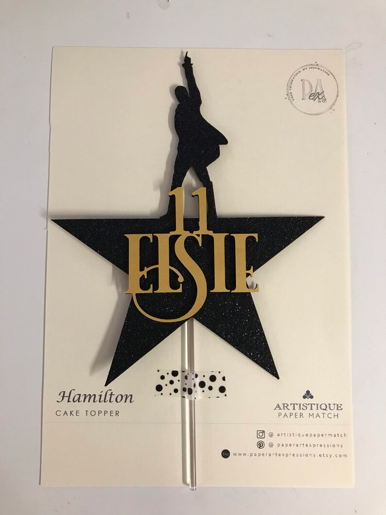 Hamilton Inspired Cake Topper Hamilton Musical Inspired Cake Etsy