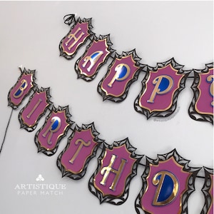 Descendants inspired Birthday Banner | Wicked Birthday Banner | Descendants Party Decoration