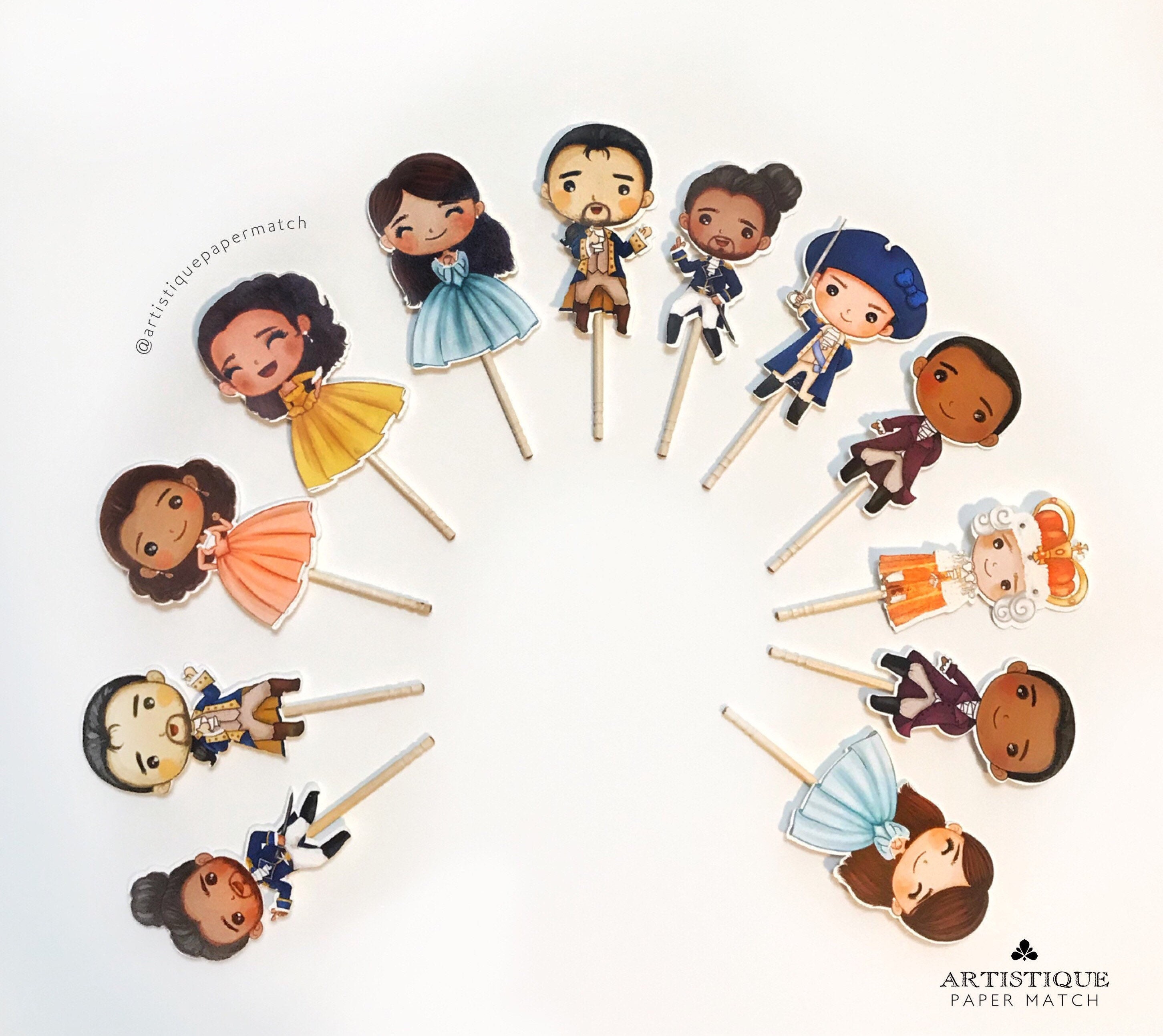 Hamilton Cupcake Toppers Inspired Hamilton Birthday Party Etsy