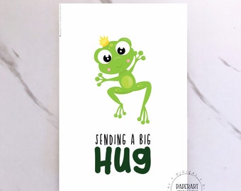 Froggy printable postcard, Frog Digital Postcard, Frog Friendship Virtual Postcard