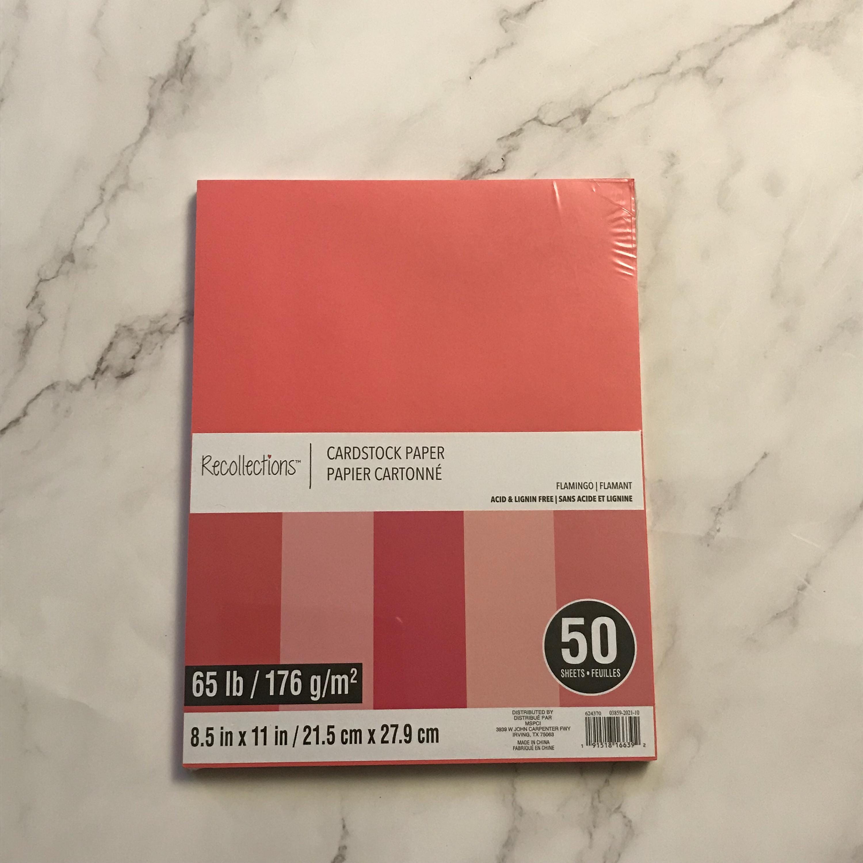 Cardstock Coral Flamingo Cardstock 8.5x11 – 50 Sheets Pink Tones, 65 lb