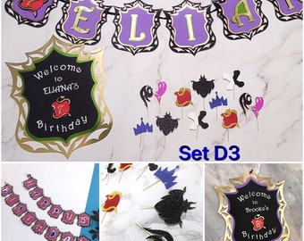 Descendants Birthday Party, Descendants Birt Decorations, Wicked Birthday Party