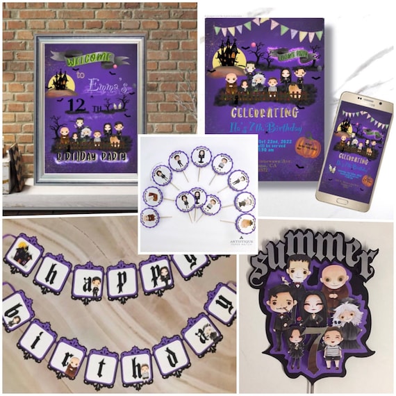 Addams Family Birthday Party Decorations, Addams Family Party Supplies,  Addams Family Theme Party, Addams Party Package 