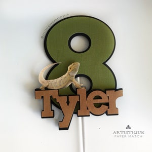 Reptile cake topper, Lizard cake topper, Gheco cake topper, Bearded dragon topper.