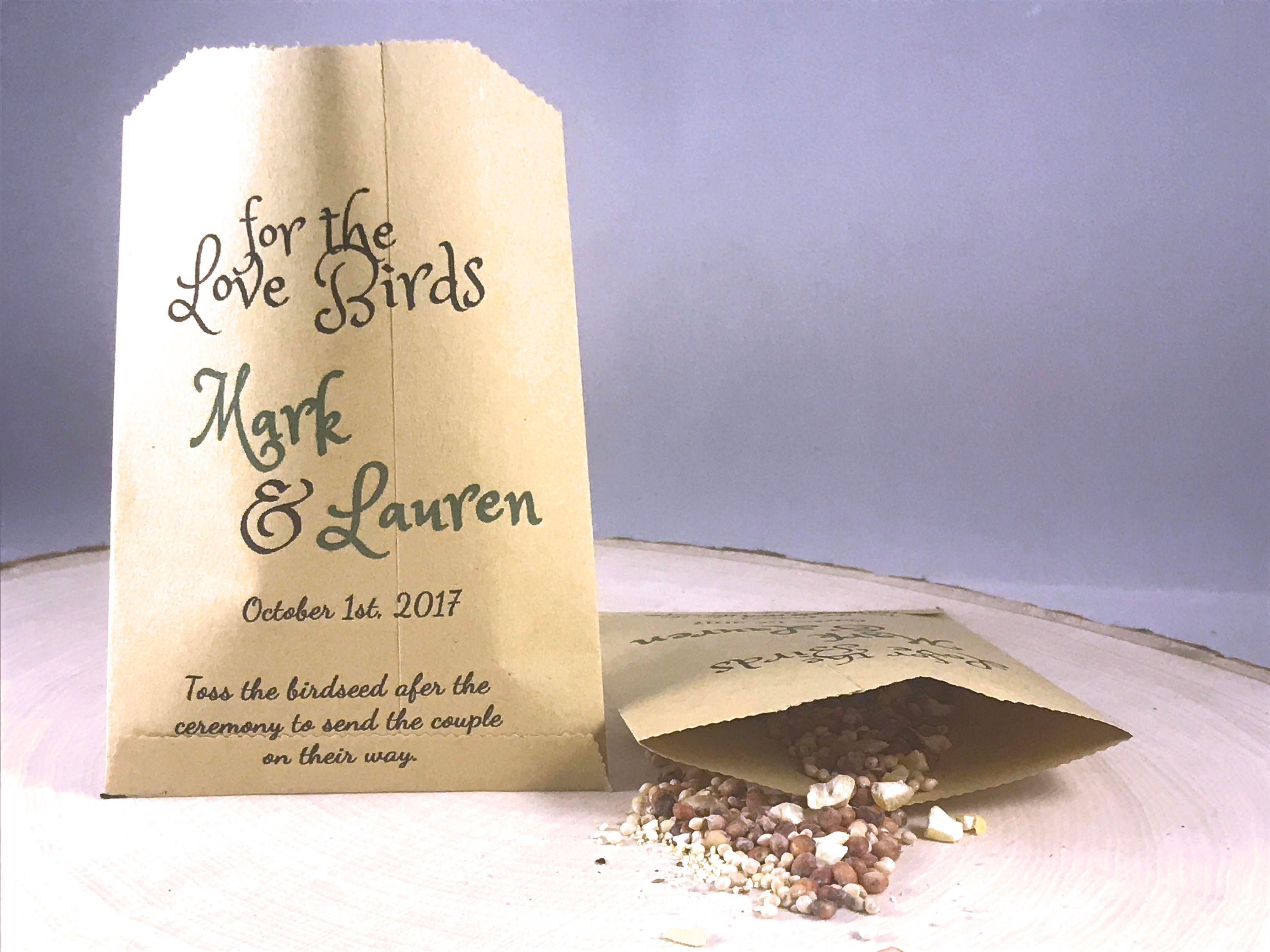 Bird Seed Wedding Exit Toss For the Love Birds Eco Etsy