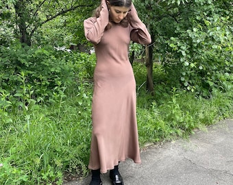 Nude Maxi Dress - Etsy
