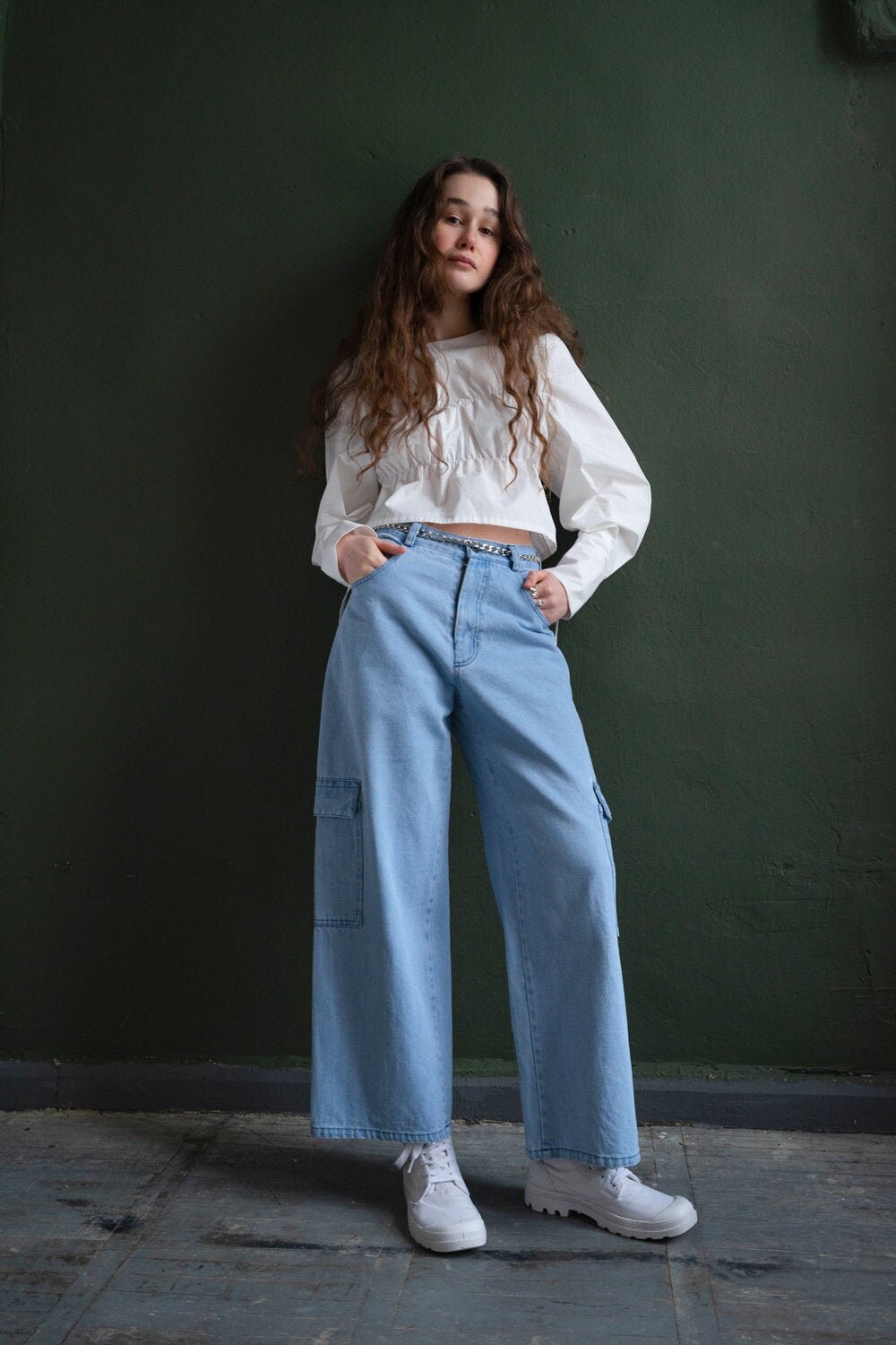 high waisted cargo pants forever 21