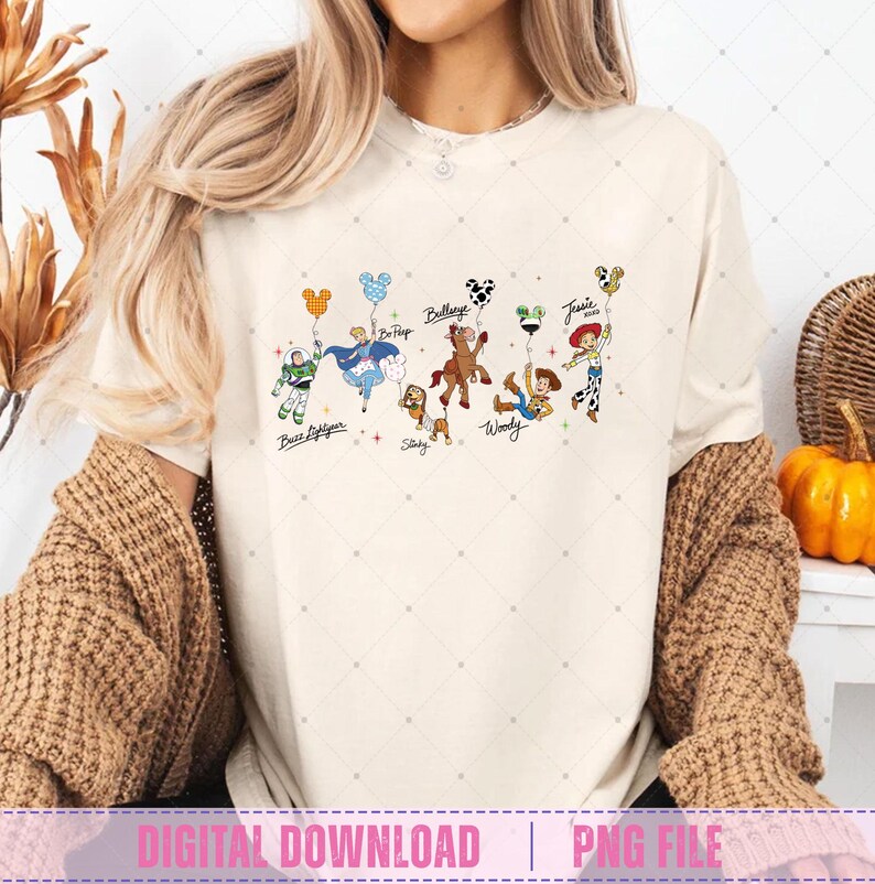 Globos de firmas de Toy Story de Disney en formato PNG, Disneyworld, Buzz Lightyear, viaje familiar. imagen 2