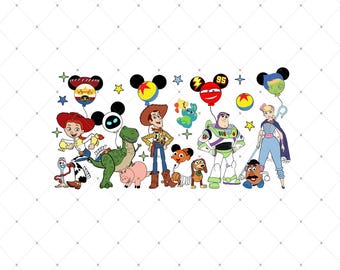 Amigos de Toy Story (Png), Globo con cabeza de Mickey (Png), Personajes de Toy Story (Png), Reino Mágico (Png), Viaje de Halloween de Disney (Png)