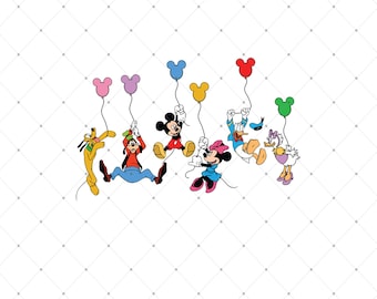 Disnyy Mickey and Co Balloon Png, Mouse and Friends, Family Matching