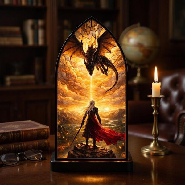 Manon and Abraxos Book Nook, Throne of Glass Suncatcher Candler Holder, TOG Fan Merch