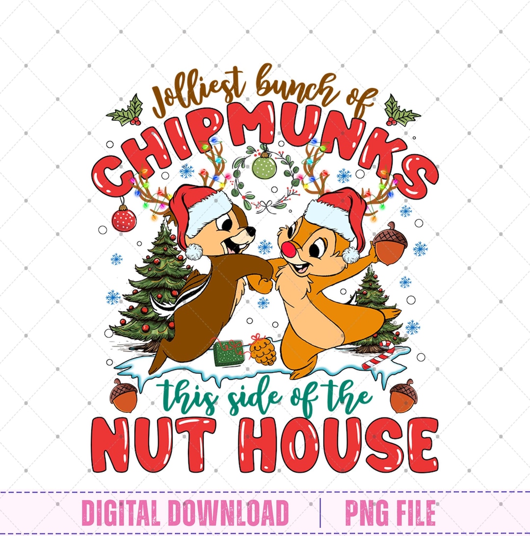 Jolliest Bunch of Chipmunks This Side of the Nut House Png, Xmas Lights ...