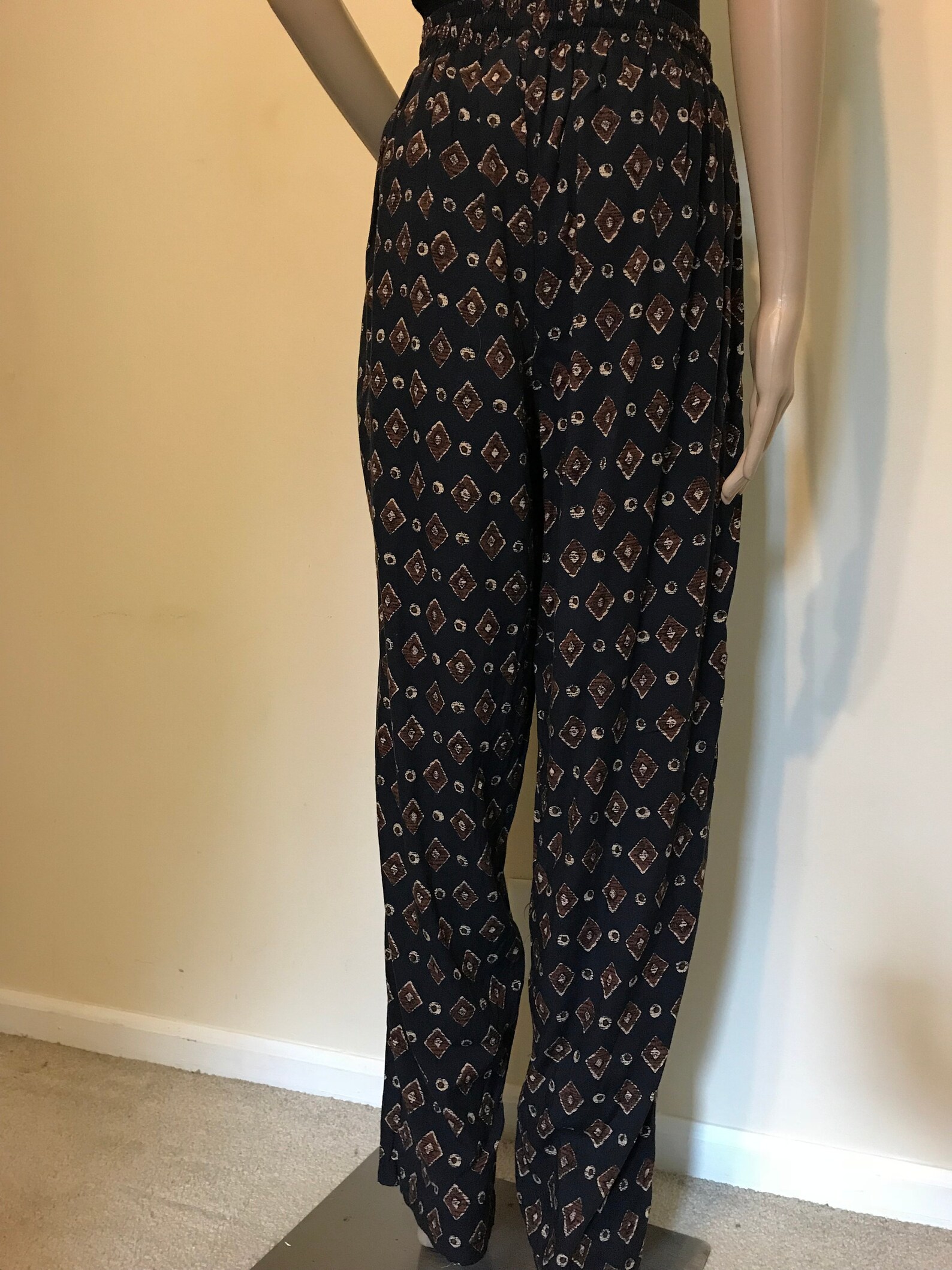 Vintage 80s 90s Pants Gaucho Harem Pants Medium Large | Etsy