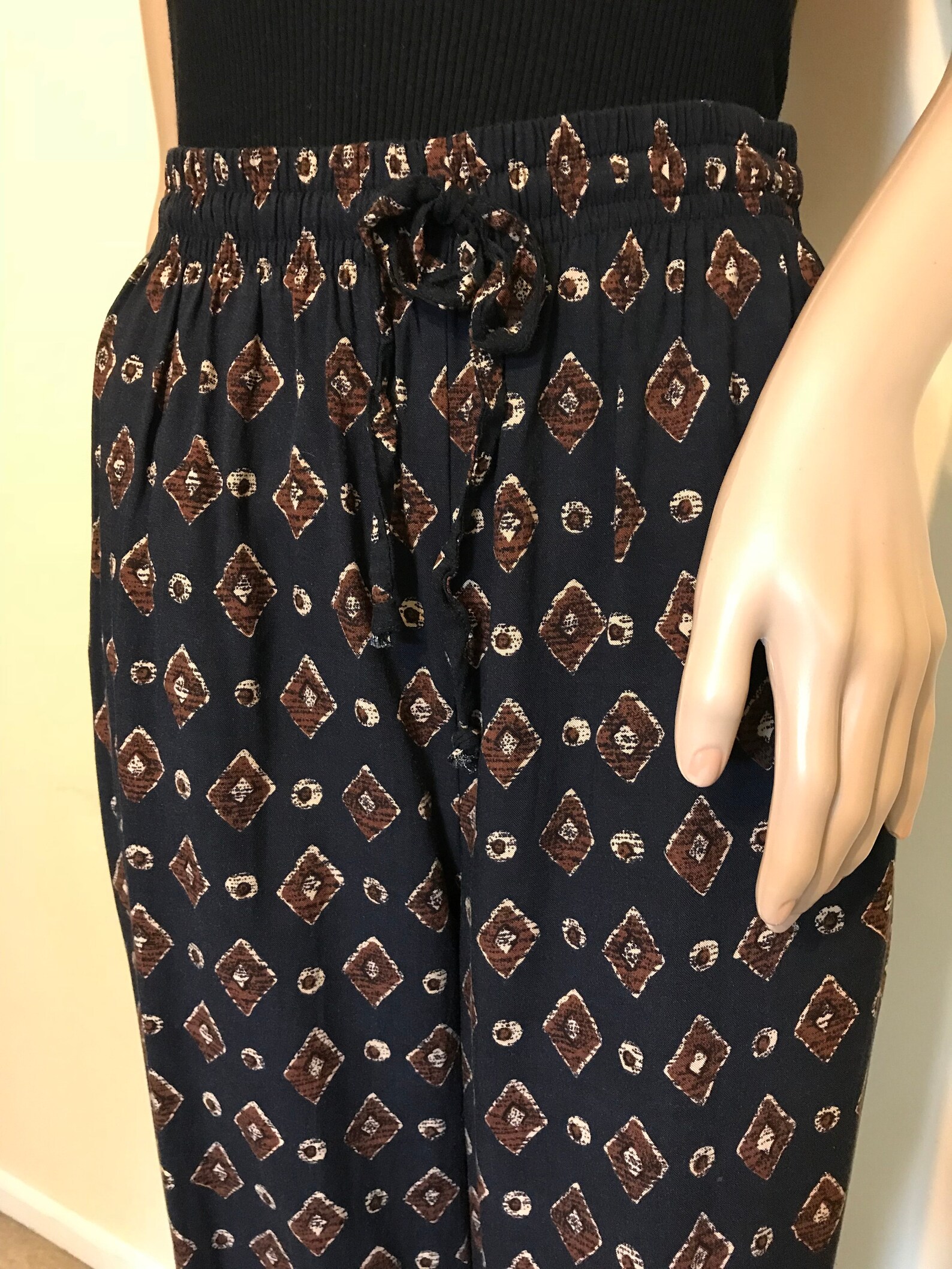 Vintage 80s 90s Pants Gaucho Harem Pants Medium Large | Etsy