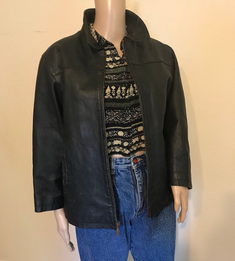 Vintage leather jacket 90s