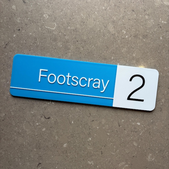Custom Melbourne Train Station Tram Mini Sign | Metro PTV Regional VLine Platform | 3D Printed | Personalised