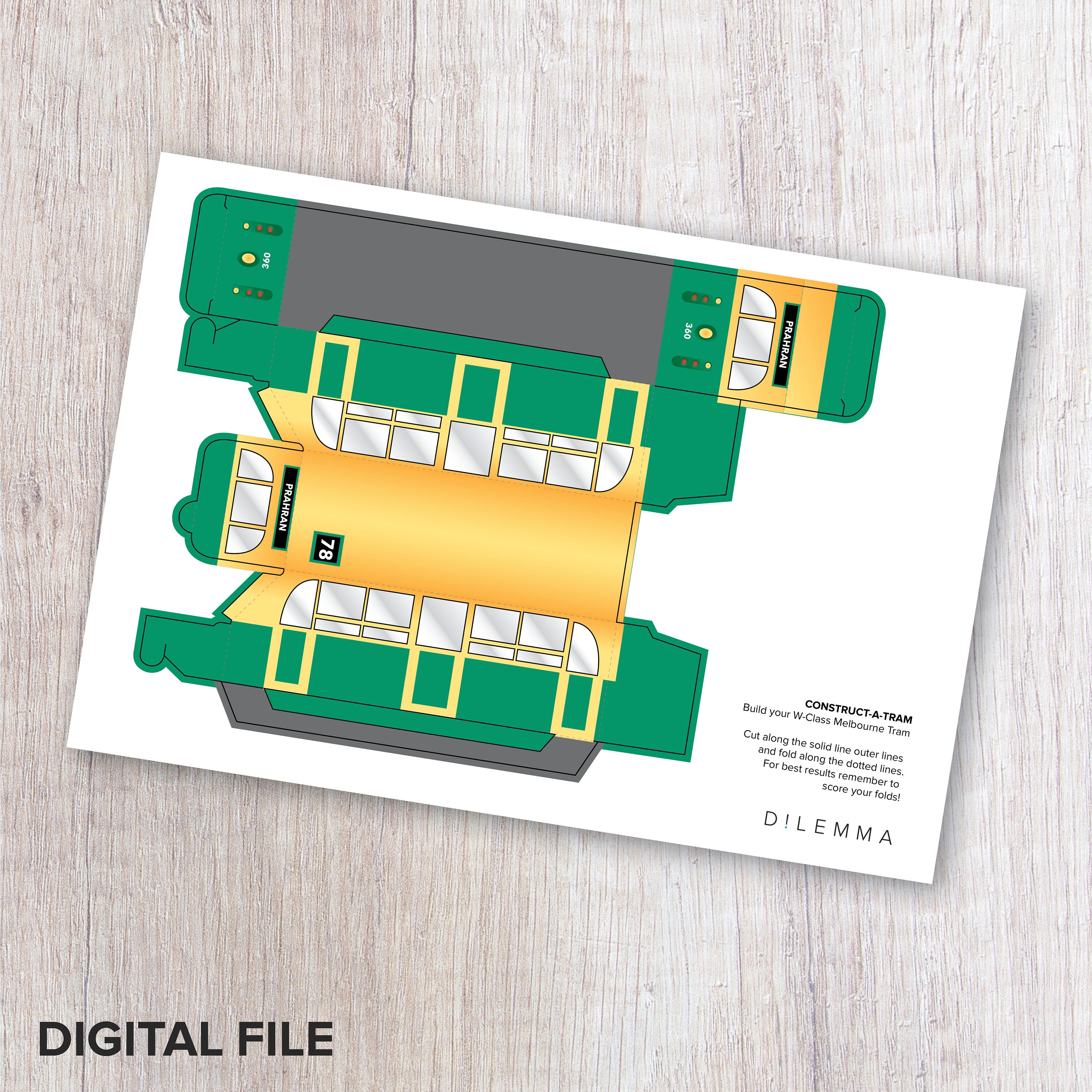 DIY W Class Melbourne Tram Paper Craft Printable Etsy