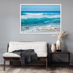 Hawaii Ocean Beach Scenery, Surf Art Home Decor, Coastal Hawaii Photography, Hawaii Island Photo, Instant Digital Download Wall Art