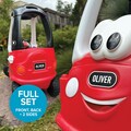 Custom Mini Kids Number Plate 4 Set | Front, Rear, Sides | Cozy Coupe Accessory | Personalised 3D Printed product logo
