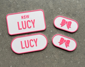 Custom Mini Kids Number Plate 4 Set | Front, Rear, Sides | Cozy Coupe Accessory | Personalised 3D Printed
