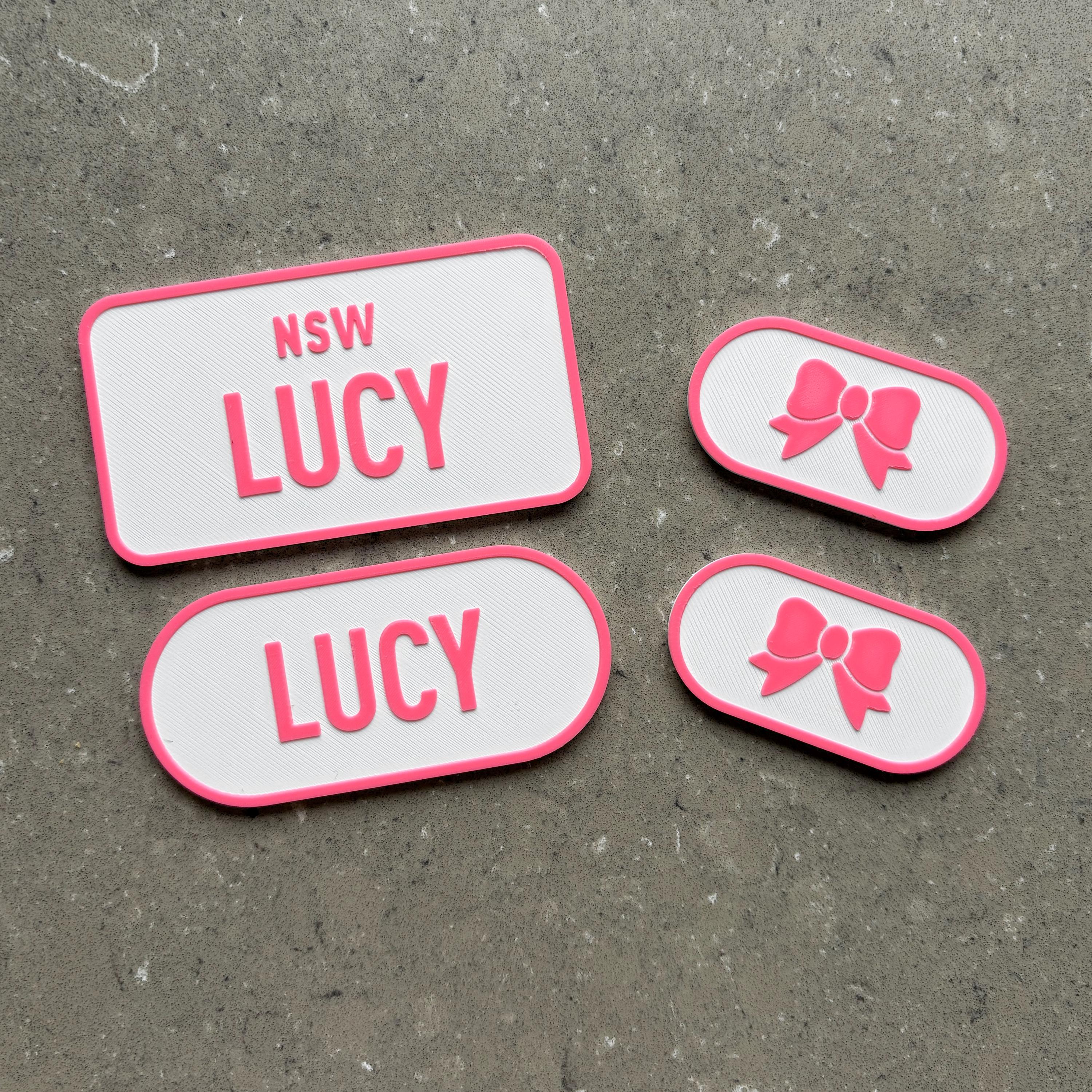 Custom Mini Kids Number Plate 4 Set | Front, Rear, Sides | Cozy Coupe ...