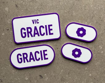 Custom Mini Kids Number Plate 4 Set | Front, Rear, Sides | Cozy Coupe Accessory | Personalised 3D Printed