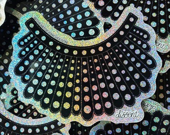 Dissent - 3” Glitter Sticker