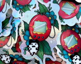 Das Original Virtual-Reality-Haustier - 3" Holographic Sticker