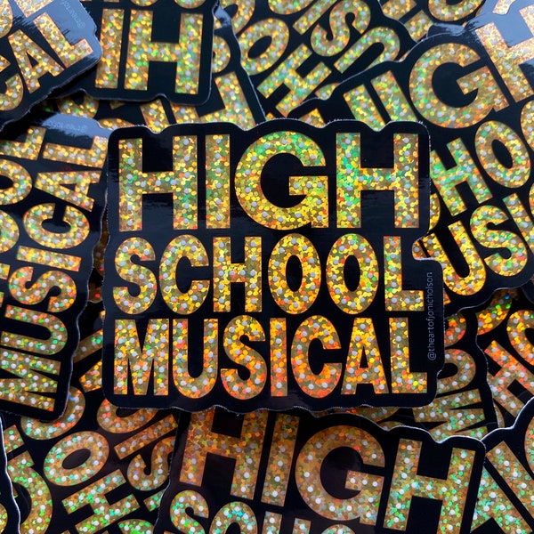 High School Musical - Autocollant pailleté 3"