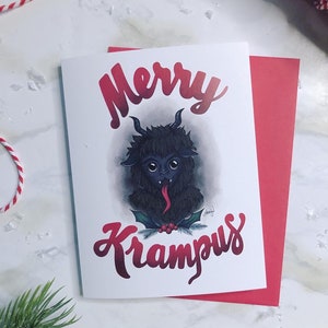 Merry Krampus - A2 Blank Holiday Card