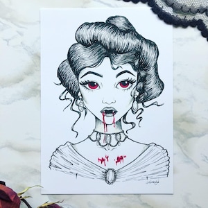 Katarina (Drawlloween 2018) - 5 x 7&quot; print