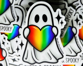 Boo, Bitch  (Queer & Spooky Pride Collection) - 4" Sticker