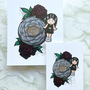 Goth Polly Pocket - 5 x 7&quot; or 8 x 10&quot; print