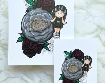 Goth Polly Pocket - 5 x 7" or 8 x 10" print