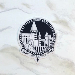 School of Witchcraft & Wizardry - 3&quot; Clear Sticker
