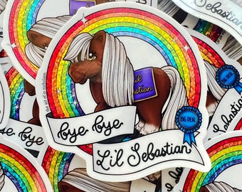 Bye Bye Li'l Sebastian - 3" Glitter Sticker