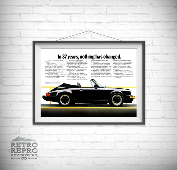 Vintage Porsche 911 Poster Ad Home Decor Art Man Cave