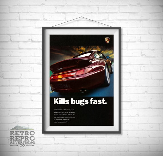 Vintage Porsche 911 Poster Ad Home Decor Art Man Cave