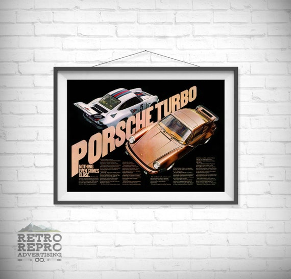 Vintage Porsche 911 Poster Ad Home Decor Art Man Cave