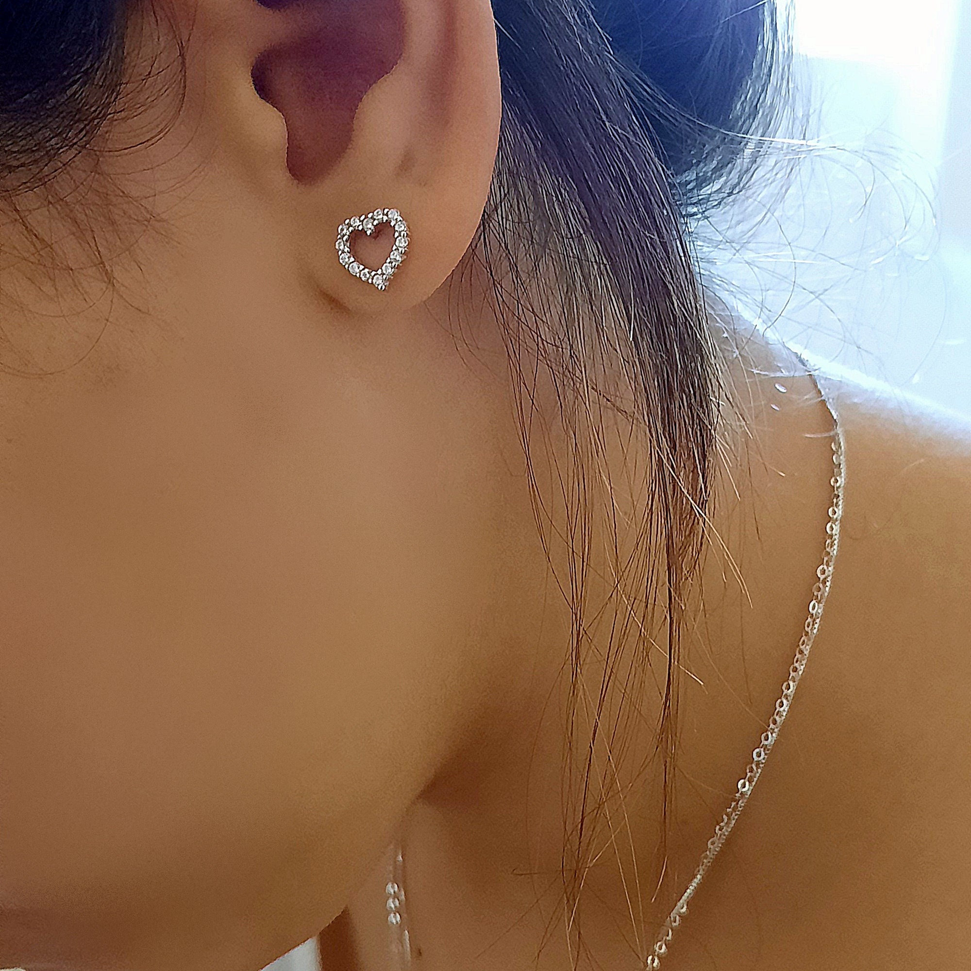 [HAESOOL] 925Silver☆Mini heart one-touch Earrings il_1080xN.5932366774_9ga7.jpg