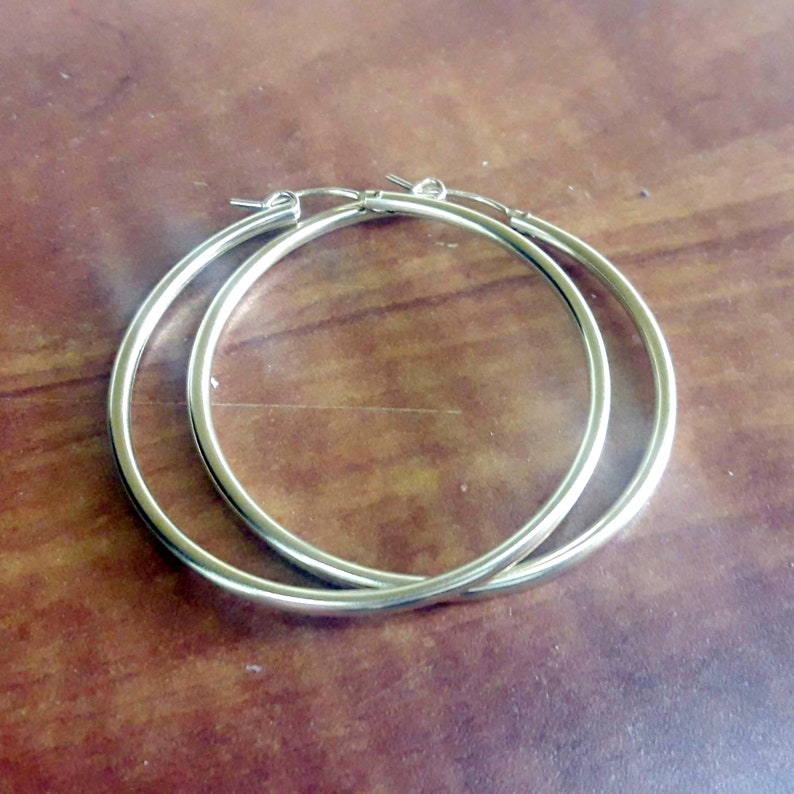Large Thick Gold Hoop Earrings Extra Large Thick Hoops High Etsy