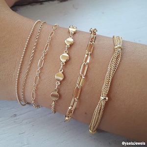 Gold Filled Kettenarmband: Box, Link, Ball Chain Styles